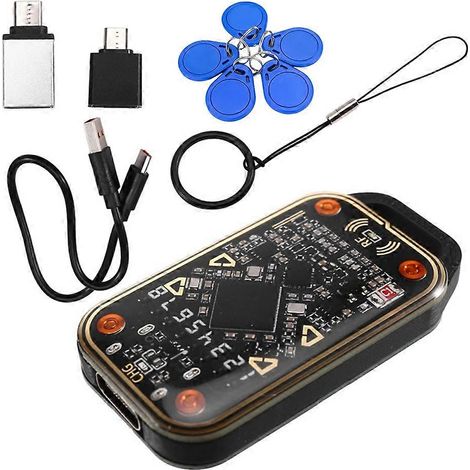 Lecteur émulateur de cartes à puce RFID Chameleon Ultra V3.0 + porte-clés 5XUID 125 kHz 13,56 MHz, copieur d'étiquettes NFC pour cartes à puce d'identification. (1/5)