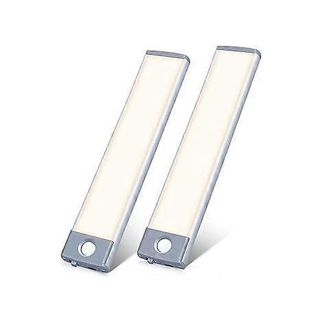 SZTXJ LED-Unterbauleuchte mit Bewegungsmelder, kabellos, wiederaufladbar, batteriebetrieben, 30 LEDs, für Küche und Kleiderschrank (Warmweiß, 2er-Pack)