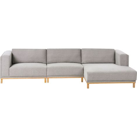 Corner Sofa 5 Seater VENG Fabric Grey Left Hand
