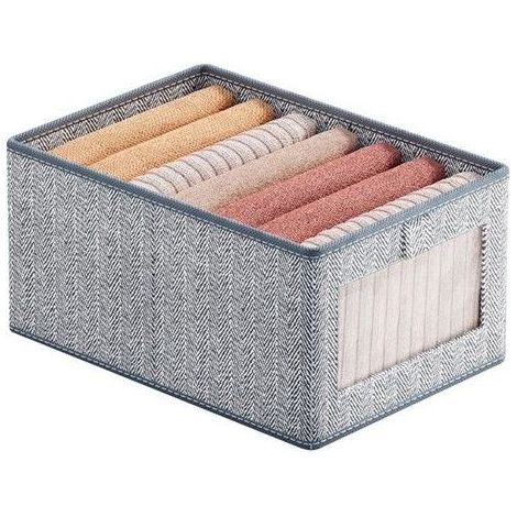 Boîte de rangement pour armoire, sac de rangement 36x 25x 20cm, boîte de rangement pour vêtements pliable, boîte de (1/5)