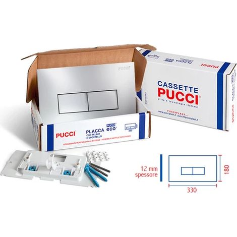 Kit Placche Eco Sp 12 mm per Cassette Pucci dal 1992 al 2010 Cromo