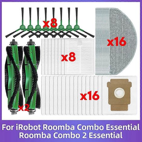 Für iRobot Roomba Combo Essential / 2 Essential, Roomba Vac 2 Essential: Hauptwalze, Seitenbürste, Staubbeutel, Filter und Wischmopp. (1/5)