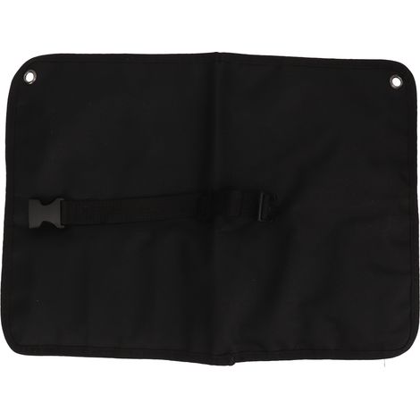 Pochette à outils enroulable pour moto, grande capacité, épaisse, portable, multipoches, noire. (1/5)