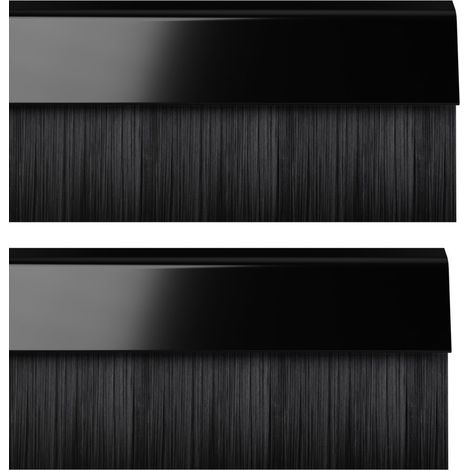 STORMGUARD 02AM0010838BL BDS Clip di Copertura Inferiore della Porta Spazzola paraspifferi Guarnizione, Nero, 838 mm, Set di 2 Pezzi (1/4)