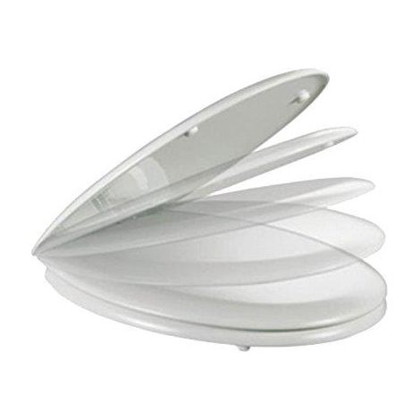 SEDILE WC UNIVERSALE SLOW CLOSE TERMOPLASTICA BIANCO CM 42X37  coprivaso copriwater