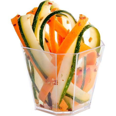 40 Verrines Carrées Biseautées 5 cl de 50 x 50 x Ht. 45 mm Réutilisable, Recyclable 100% Française - Transparent - D-Work (1/4)