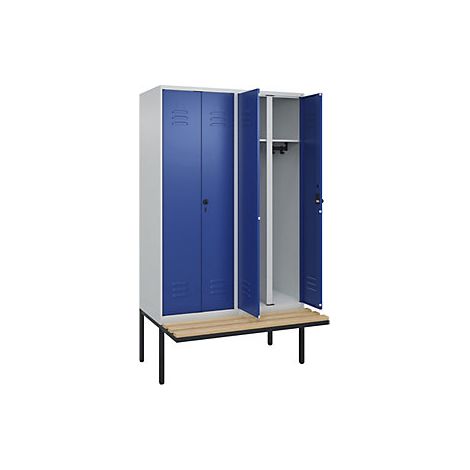 C+P  Armadietto sporco/pulito Classic PLUS con panca  parete