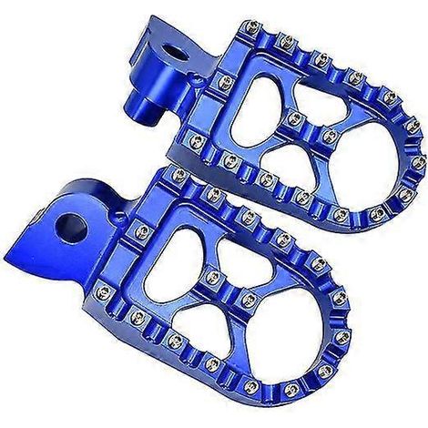 CNC-gefräste Fußrasten für Yamaha YZ 65, 85, 125, 250, YZ250F, YZ450F, YZ125X, YZ250X, YZ250FX, YZ450FX, WR250F, WR450F R – Blau 01 (1/5)