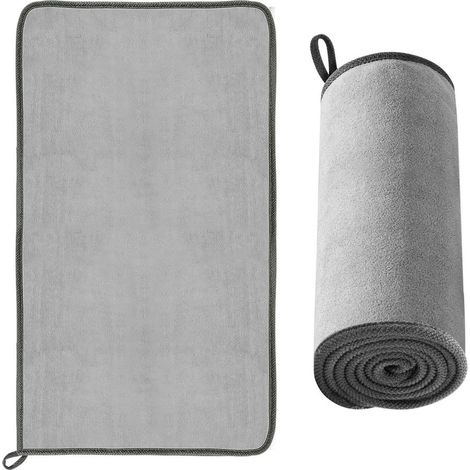 Asciugamano in microfibra per auto 40x80cm grigio (1/5)