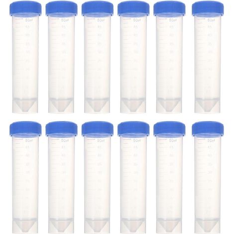 25 tubes à centrifuger à fond rainuré de 50 ml avec vis d'alimentation en échantillons (couleur aléatoire)