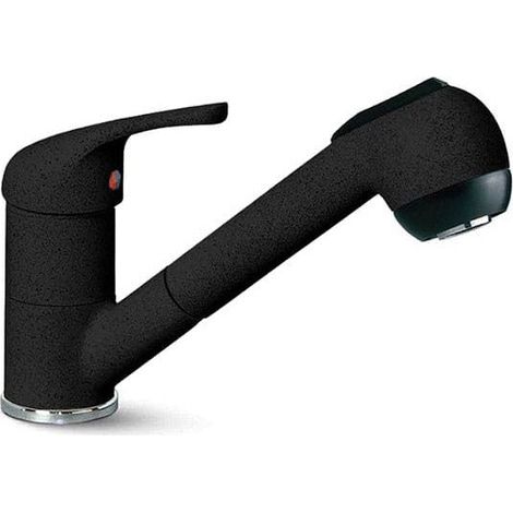 Rubinetto Cucina Miscelatore Monocomando Doccetta Estraibile Apell AP20GB Granito Nero (1/2)