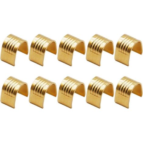 10 pezzi di fibbie per cintura in rame per stampante 3D, connettori di fissaggio aperti in gomma per accessori per stampante 3D serie Ender3, terminali per cintura aperti da 6 mm di larghezza.