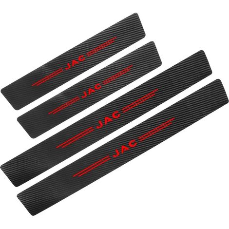 (Noir et rouge) 4 autocollants de seuil de porte en fibre de carbone pour JAC Refine J3 J2 S5 A5 J5 J6 J4 Vapour S2 T8 Accessoires auto (1/3)