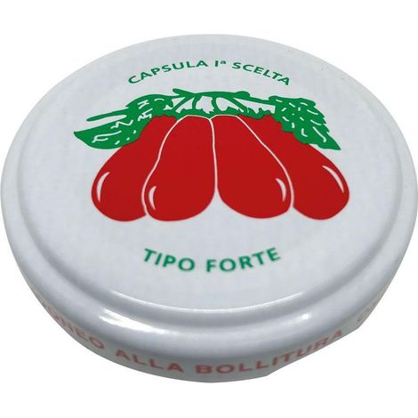 63 MM - 100 PZ - CAPSULE PER BARATTOLI - TAPPI PER BARATTOLO CONSERVE POMODORI