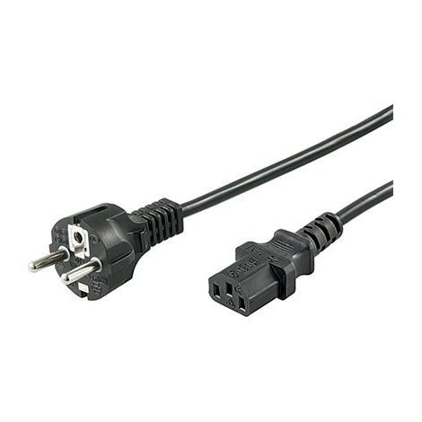 Goobay 96037 - Kabel (5 m, Stecker/Buchse, CEE7/7, C13-Kupplung, 250 V, Schwarz)