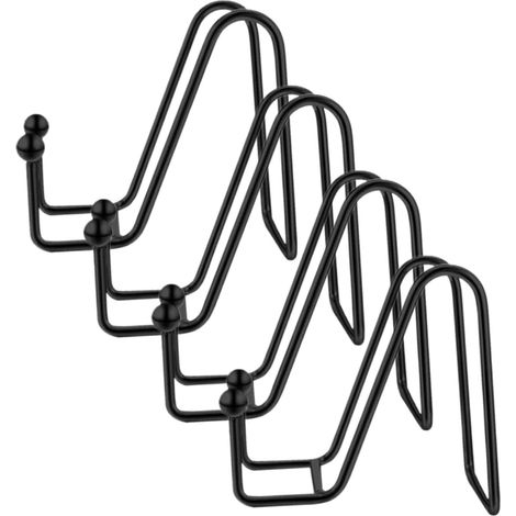 Lot de 4 Supports de Table en Fer Noir pour Assiette Décorative, Chevalets Robustes Style Minimaliste, pour Galerie ou Chambre (1/5)