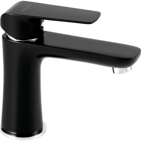 Novaservis Nobless Tina - Grifo de lavabo con desagüe, negro mate 38003,5