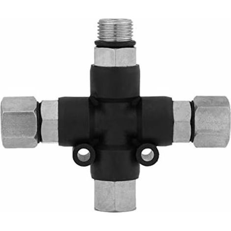 Raccord de raccord de séparateur d'air 1/8 '' 3 voies Airush Adaptateur de collecteur de flexible d'air Connecteur de pulvérisation pour aérographe (1/5)