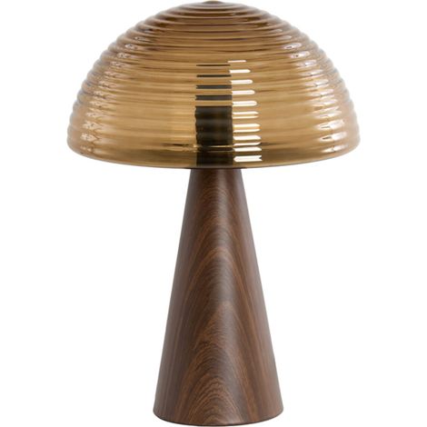 Light & Living - lampada da tavolo - Mueda - marrone - vetro