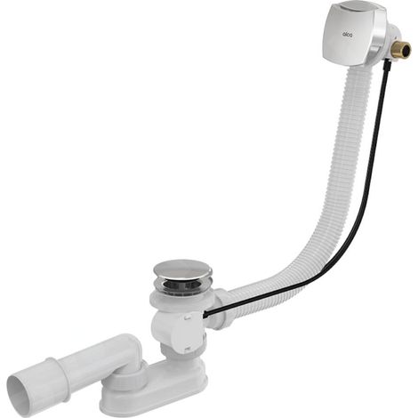 Alca - Kit vidange et trop-plein de baignoire avec remplissage, pour baignoires à parois épaisses, longueur 1200 mm, chromé A565CRM1-120 (1/2)
