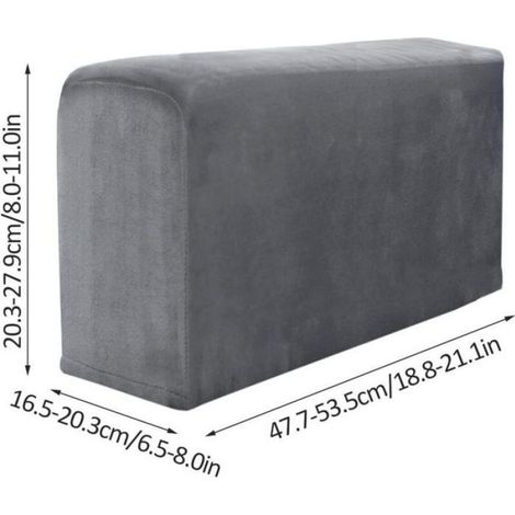 Housse D'accoudoir - Pour Canapé Et Fauteuil Inclinable - Antidérapante Extensible - Lot De 2 (1/5)