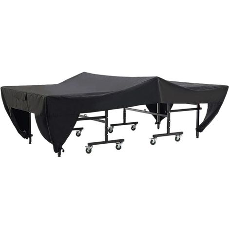 Housse de protection imperméable et anti-poussière pour table de ping-pong, noire, 280 x 190 x 76cm (noire) (1/5)