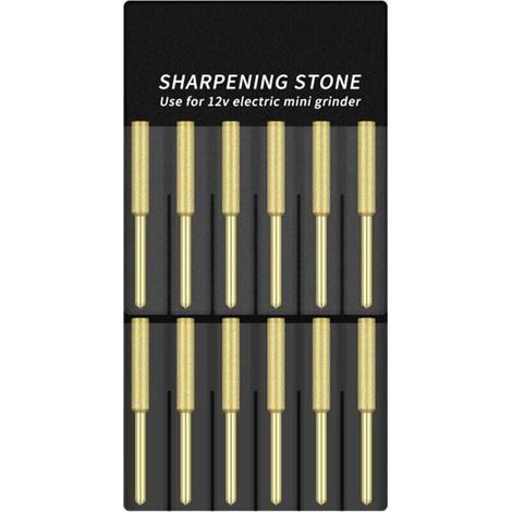 12 Stück titanbeschichtete Diamant-Schärfbohrer für elektrische Kettensägen, hohe Härte, 4,0 mm, 4,8 mm, 5,0 mm (1/4)