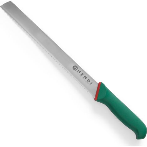 Cuchillo de pan serrado Green Line, longitud 380 mm - Hendi 843888