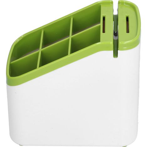 Boîte de rangement pour couverts avec égouttoir à couteaux, égouttoir à baguettes et étagère de rangement pour ustensiles de cuisine (1/5)