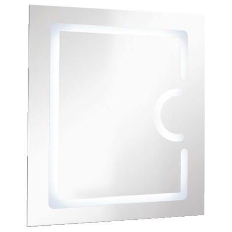 [JAMAIS UTILISE] ONDEE ZEN - Miroir salle de bain rétro-éclairant NEVIS - Argent - 60x80cm - Verre - Rond grossissant