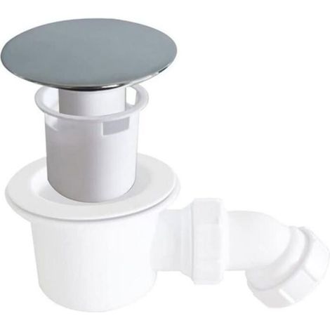 Bonde de douche - - 115 mm - Plastique - Chrome - Écoulement libre (1/4)