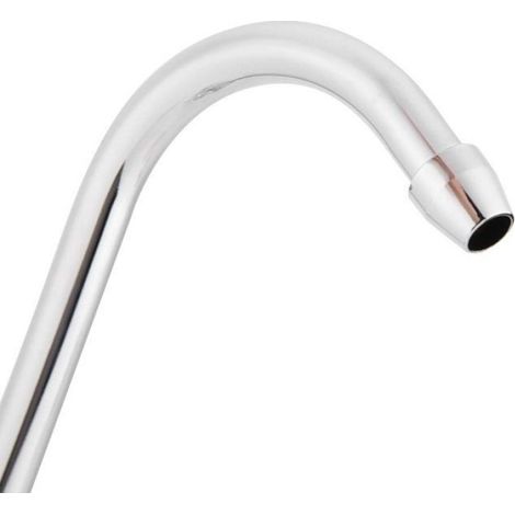 Robinet Cuisine - Col De Cygne - Rotation 360° - Compatible Système Filtre Eau Sous Comptoir - Acier Inoxydable 304 - Argent - 28 Cm - 1 Pièce (1/4)