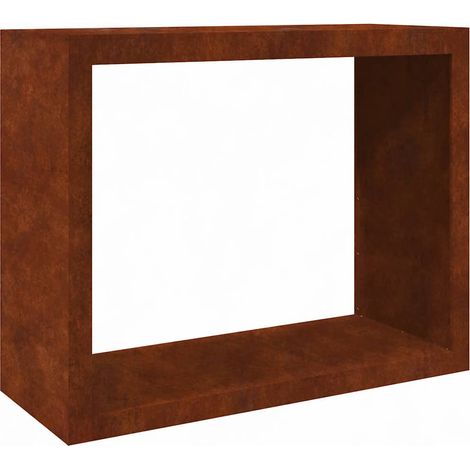Firewood Rack 100x40x80 cm Weathering Steel vidaXL