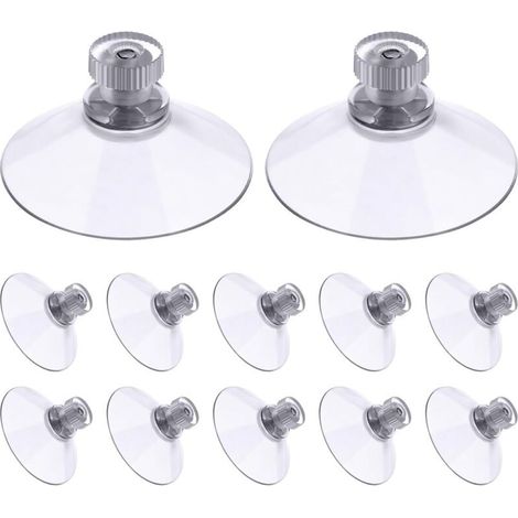 Confezione da 30 ventose con filettatura e dadi zigrinati, 41 mm, trasparenti, per auto, campeggio, finestre, parasole (1/5)