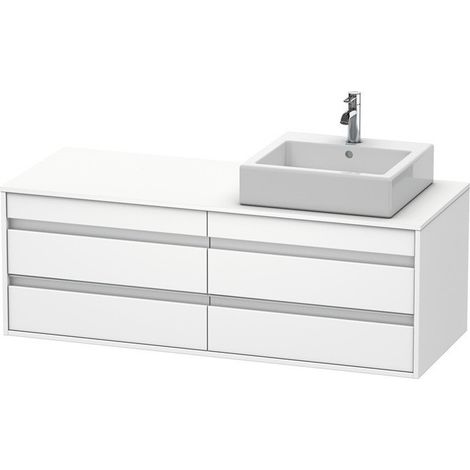 Meuble sous-vasque KETHO 550x1400x496m avec éclairagecken re blanc mat