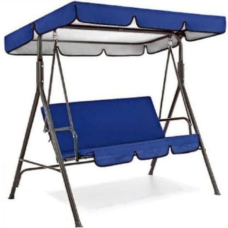 Ensemble de remplacement pour balancelle de jardin - ZOR® - Tissu Oxford 210D - Imperméable - Housse de siège - Bleu (1/5)