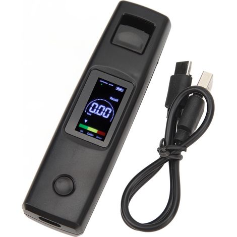 Tragbares Alkoholtestgerät mit LED-Anzeige, 200-mAh-Akku, 3-farbiger Genauigkeitsanzeige und Alkoholpegelanzeige für die Fahrtüchtigkeit (1/5)