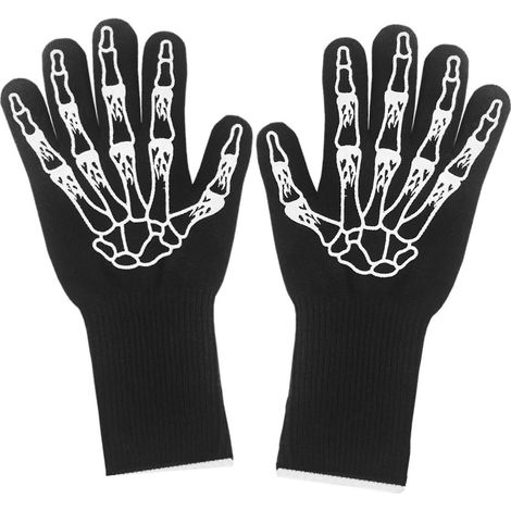 Grilling Gloves, Heat Resistant Oven Gloves, Maximum Temperature 800C Universal Kitchen Gloves, Heat Resistant Non-Slip Grilling Gloves For Cooking, Microwave Oven (1/5)