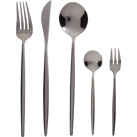 30 Piece Cutlery Set RIGATONI Black (1/5)