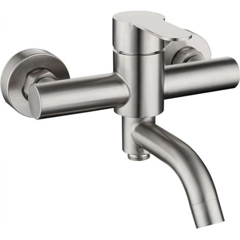 Shower Mixer Tap, Installation Range: 13-17 cm, Brushed Finish, Bathroom System, Home & Garden DIY (1/5)