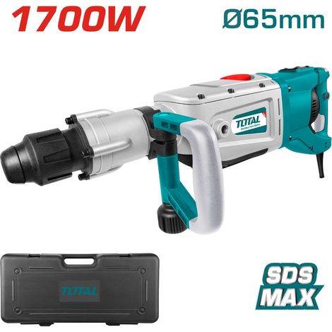 MARTELLO DEMOLITORE ELETTRICO PERFORATORE SCALPELLATORE 1700W 27J SDS-MAX TOTAL