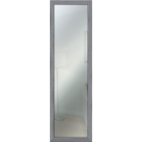 Lupia - Specchio da parete MIRROR SHABBY CHIC 38x121 cm colore Grigio, specchiera per camera da letto, soggiorno, ingresso, verticale o orizzontale