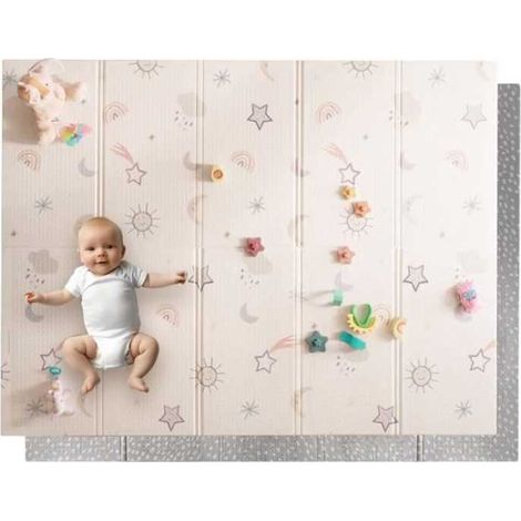 Tapis d'Éveil Réversible - NUBY - 200 x 150 x 1 cm - Arc-en-Ciel (1/3)