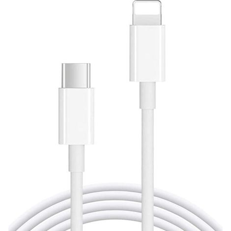 Cable de carga USB-C de 2 m para iPhone, carga y sincronización rápidas, cable USB Tipo-C a Lightning. (1/3)