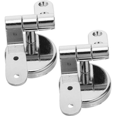 Charnière de Fixation Abattant Wc Alliage de Zinc et Anti-corrosion Compatible Sièges Bois Métal ou Plastique Lot (1/5)