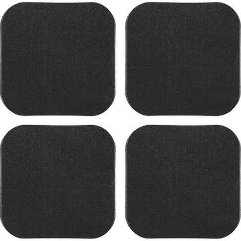 Tapis Antivibrations - Caoutchouc Haute Densité - Pour Tapis Roulant Vélo Stationnaire Rameur - Protection Sol Bois Carrelage Moquette - Lot de 4 (1/5)