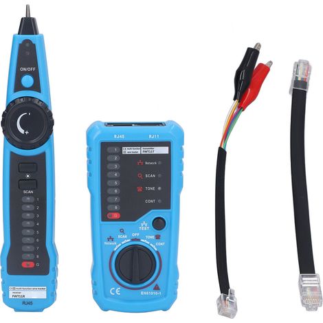 Testeur de Câble Réseau RJ45 Portable FWT11, Détecteur de Câbles Ethernet avec Antiparasitage et Localisation Rapide (1/5)