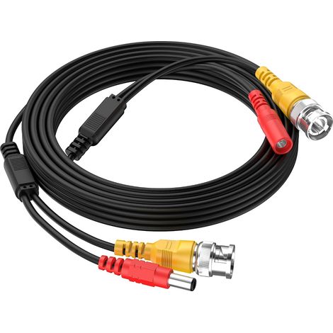 16 Pièces 5M Câble d’Extension Vidéo BNC Tout-en-Un avec Connecteur DC Power pour Système de Surveillance CCTV (1/5)
