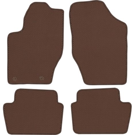 Citroën C4 I (2004-2010). Tapis de sol spécifiques - EVA nid d'abeille marron (1/5)