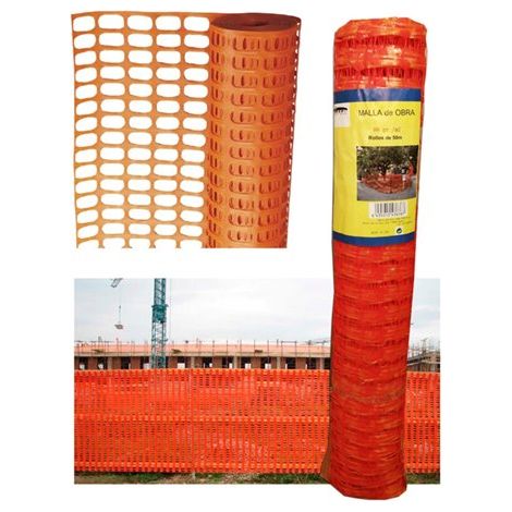 sifer malla señalizacion obra reforz naranja 80 gr-m2 1 m x 50m (1/2)